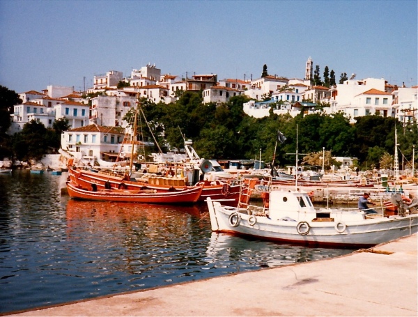 skiathos harbor 1986